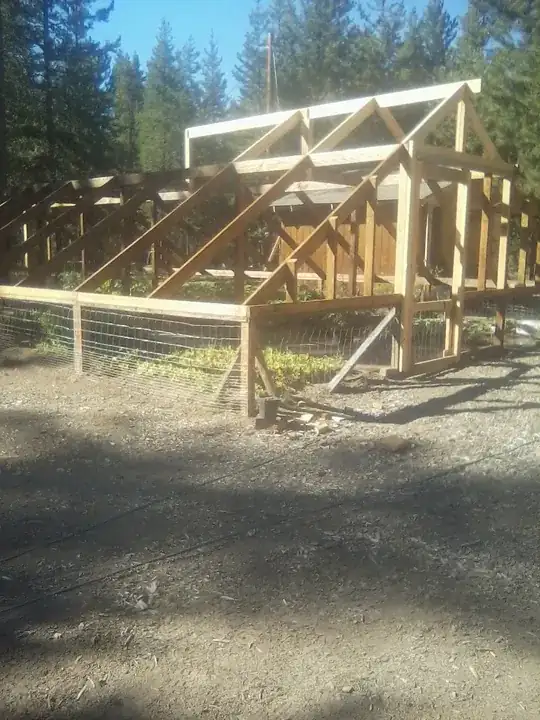 new greenhouse over larger garden and same beds now 4 years old