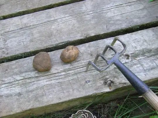 Griffe and 2 spuds, one dirty