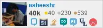 profile for asheeshr on Stack Exchange, a network of free, community-driven Q&A sites