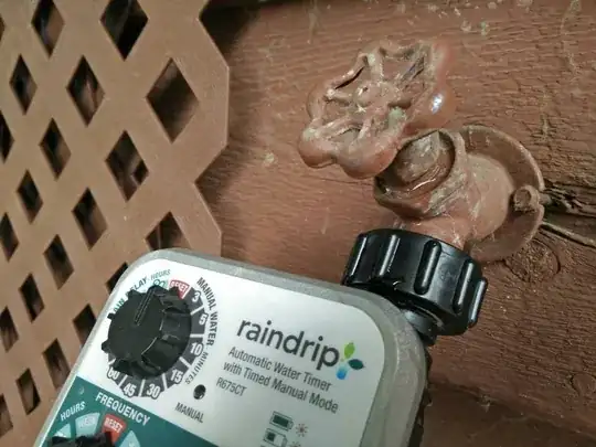 leaks out of the valve knob center.