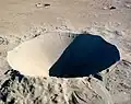 Crater following explosion