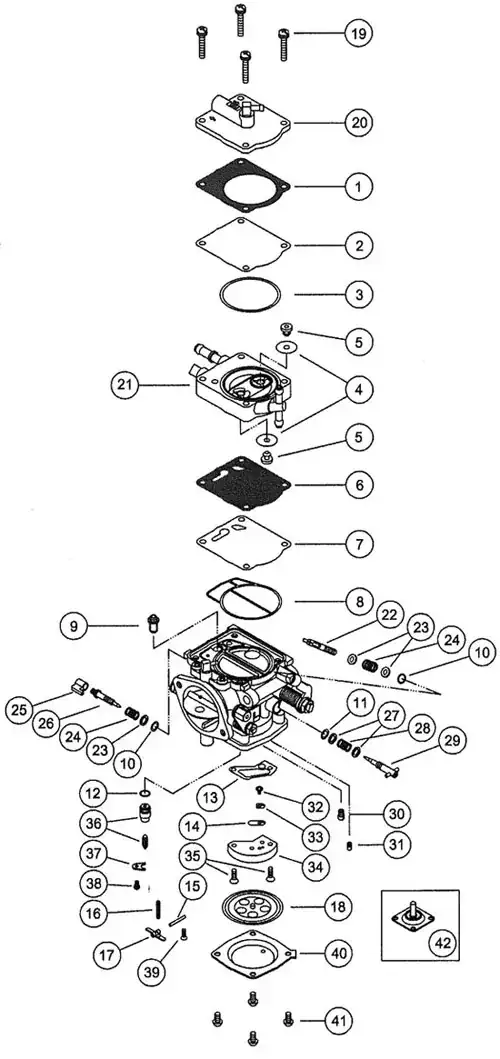 Mikuni SBN Exploded Diagram