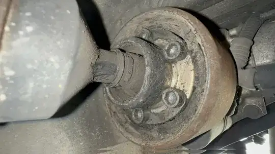 Propshaft CV Joint in rear flange going to the Haldex