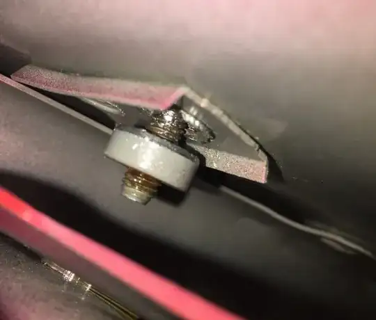 Back of the license plate bolts