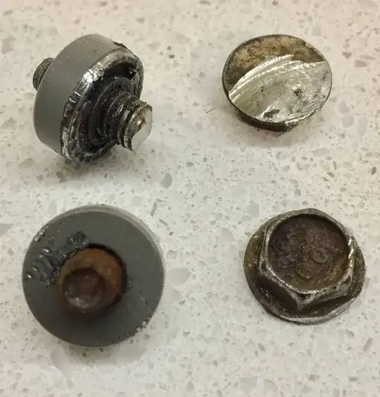 Bolts and "nuts" after cutting them off