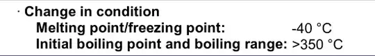 Freezing point -40 °C