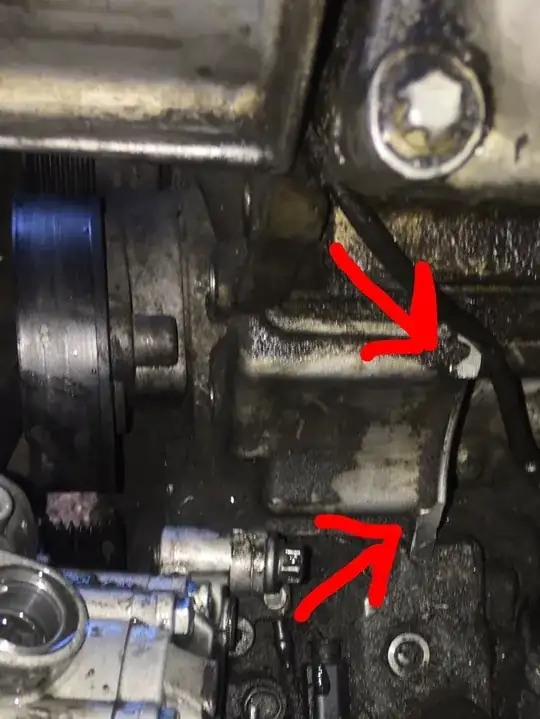 looking at area where PS pump mounts