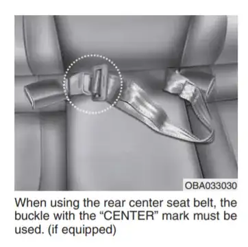 rear center seat belt position on Hyundai i10