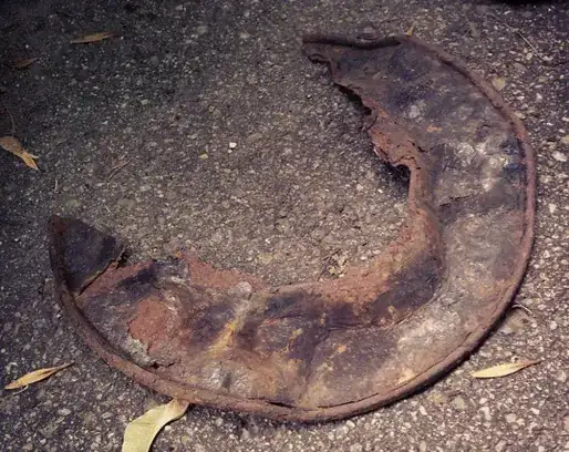 rusted off and fell out