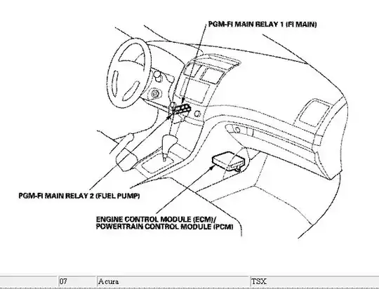 07 Acura TSX Main 1 Main 2 (Fuel Pump) Relay Locations