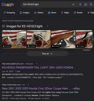 Google results for "KS-HD323 light"