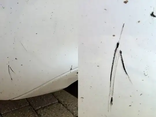 BMW 1 Series 116 D (2016) bumper scratch