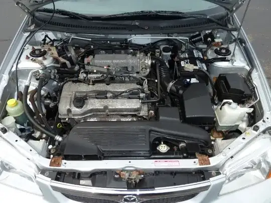 2000 mazda protege engine bay