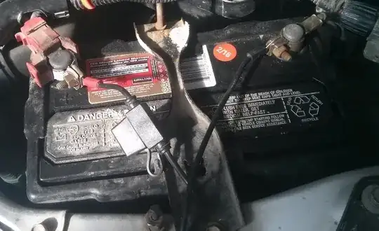 battery with corrosion buildup