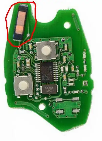 transponder antenna circled