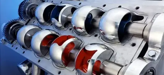 dual overhead rotary valves