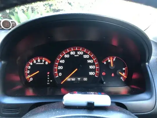 Speedo showing speed below zero