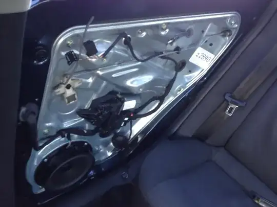 door with interior trim removed