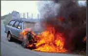 Burning car