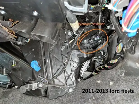 blower resistor location