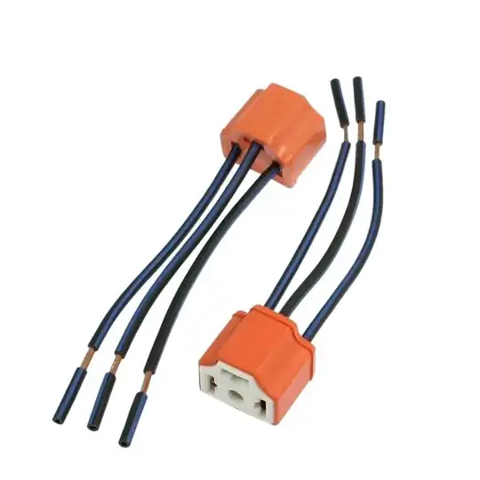 Ceramic H4 lamp connector