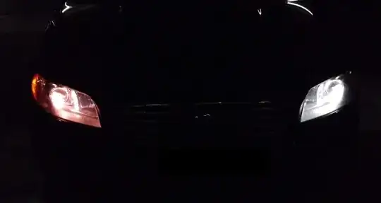 Car seen from the front