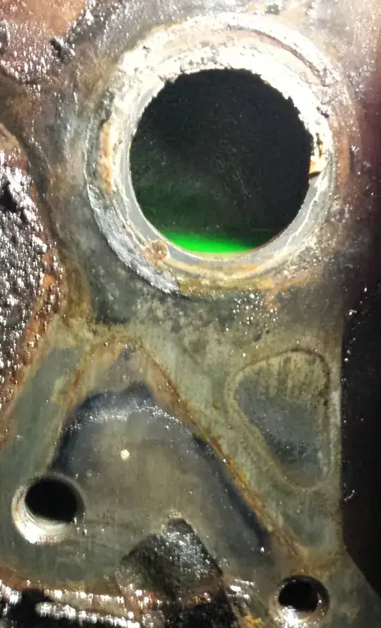 Passenger side coolant passage, on the engine