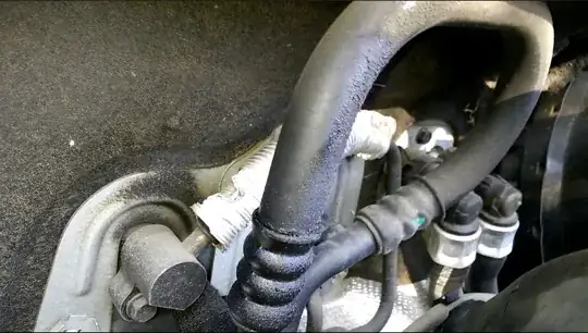 Large segment of hose shown