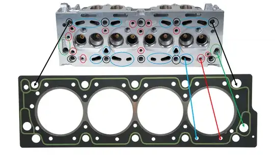 Reusing images the OP provided in their question with my own annotations added to them