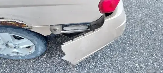Torn off bumper