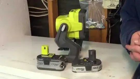 Ryobi area light (I own this one, it has a provision for battery or mains operation)