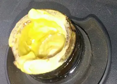 yellow goop where I add oil