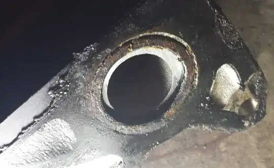 Passenger side coolant passage, on the timing cover