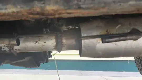 EGR pipe and cat outlet where the hose was