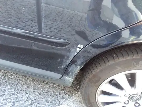 Paint missing in Car