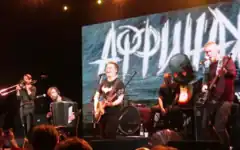 Affinage in 2018 at the charity festival "Raznyye Lyudi – Rok-muzykanty pomogayut detyam" ("Different People – Rock musicians help children"), Saint Petersburg