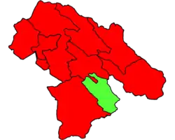 Location of Basht County in Kohgiluyeh and Boyer-Ahmad province