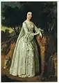 Presumed to be Elizabeth Montagu (1718 – 1800) in a Sandlefordesque landscape, by Edward Haytley (died 1761)