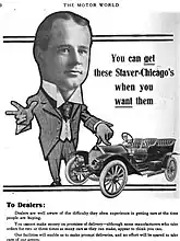 1911 Staver-Chicago advertisement with Harry B. Staver in Motor World
