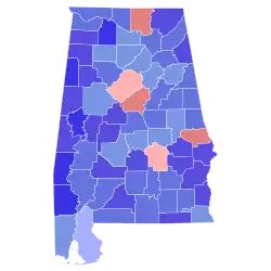 Results of the gubernatorial election by county