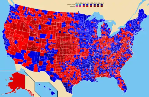 Election results by county.&nbsp;&nbsp;Bill Clinton&nbsp;&nbsp;Bob Dole