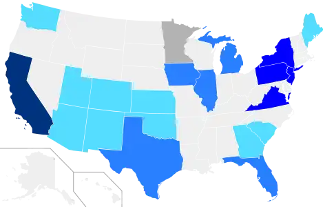 Net changes to U.S. House seats after the 2018 elections&nbsp;&nbsp;&nbsp;&nbsp;&nbsp;+1 Dem House Seat &nbsp;&nbsp;&nbsp;&nbsp;&nbsp;+2 Dem House seats&nbsp;&nbsp;&nbsp;&nbsp;&nbsp;+3–4 Dem House seats &nbsp;&nbsp;&nbsp;&nbsp;&nbsp;+7 Dem House seats&nbsp;&nbsp;&nbsp;&nbsp;&nbsp;Both parties won 2 seats and lost 2 seats, no net change.
