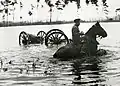 A Dutch 8&nbsp;cm A. Br. during a trial in the inundated area in September 1939.