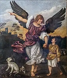 Titian, The Archangel Raphael and Tobias (c. 1512−1514)