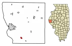Location of Payson in Adams County, Illinois.