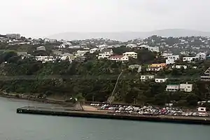 Aerial view of Maupuia from the west