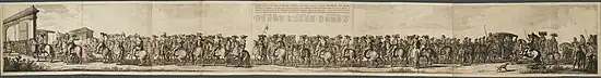 Procession of the troops led by Captain Jan van Waveren, cornet Jonker Jacob de Graeff and Lieutenant Dirck Tulp on the occasion of the entry of Maria Henrietta Stuart and her son Wilhelm III. of Orange-Nassau in Amsterdam in 1660