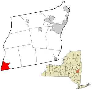 Location in Albany County and the state of New York.