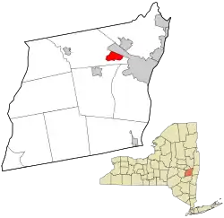 Location in Albany County and the state of New York.