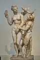 Aphrodite threatening Pan with her sandal, 2nd-Ist century BC, Greek original